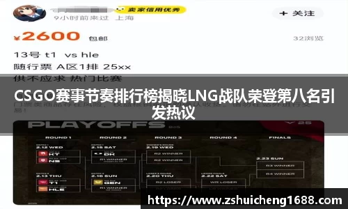 CSGO赛事节奏排行榜揭晓LNG战队荣登第八名引发热议