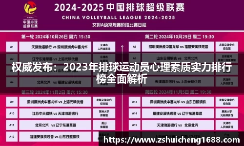 权威发布：2023年排球运动员心理素质实力排行榜全面解析